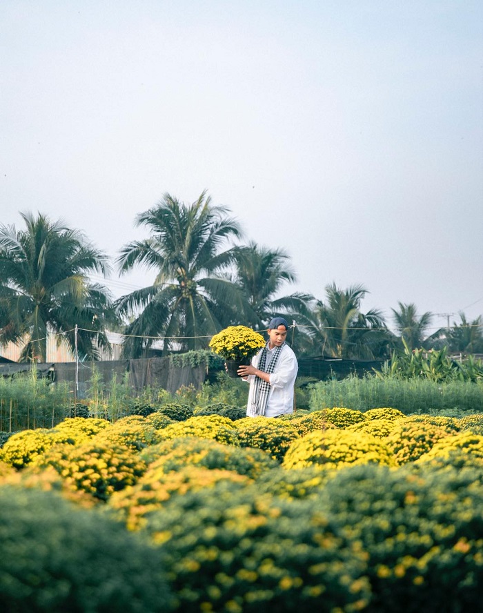 Làng hoa Sa Đéc cách trung tâm thành phố vài chỉ vài km