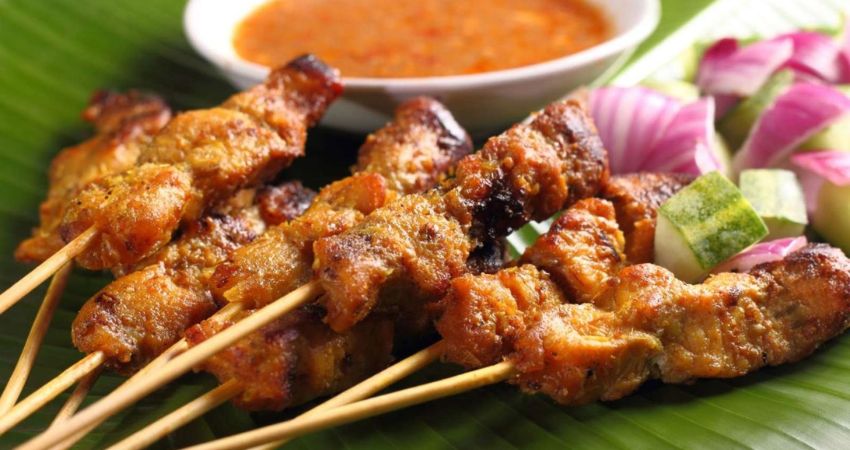 Thịt xiên nướng Satay