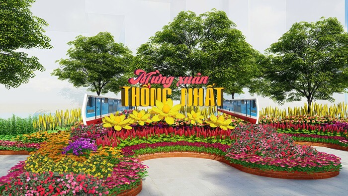 Địa điểm đi chơi Tết ở TP HCM - Đường hoa Nguyễn Huệ