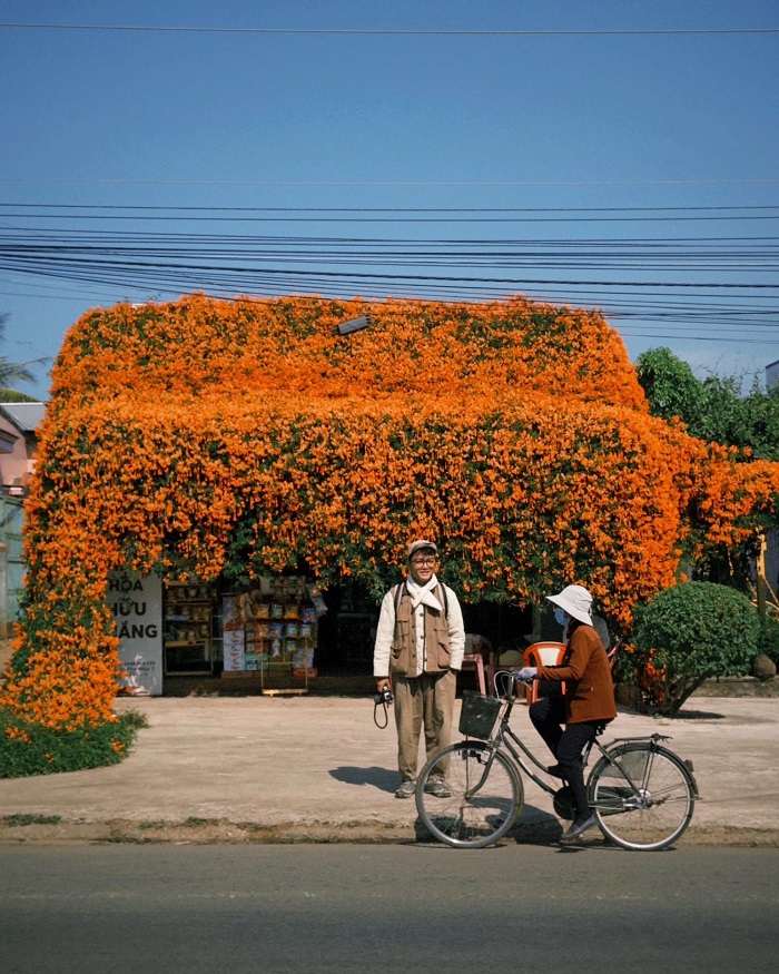 Ngôi nhà hoa xác pháo Lâm Đồng khác là một tiệm tạp hoá cũ