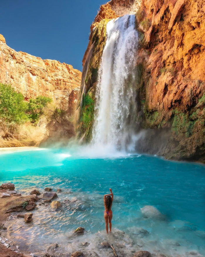 Điểm ngắm hẻm núi Grand Canyon Mỹ đẹp - Havasu Falls
