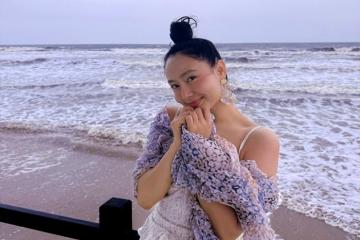 Diễn viên Tú Hồ tận hưởng biển Vũng Tàu trong chuyến nghỉ dưỡng ngắn ngày