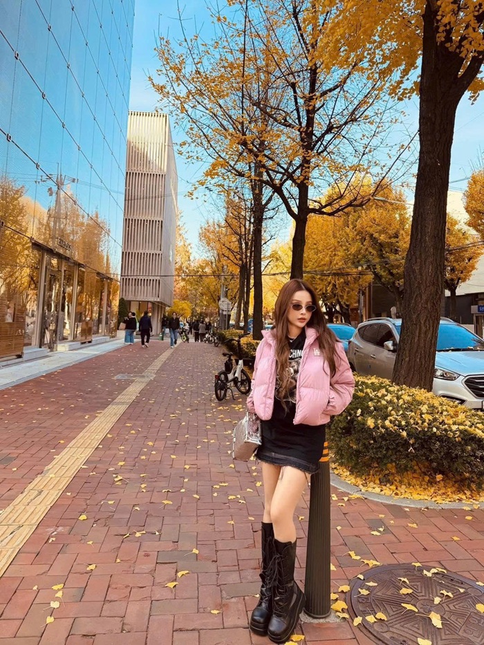 Ảnh về Huyền Baby đi du xuân tại Seoul 