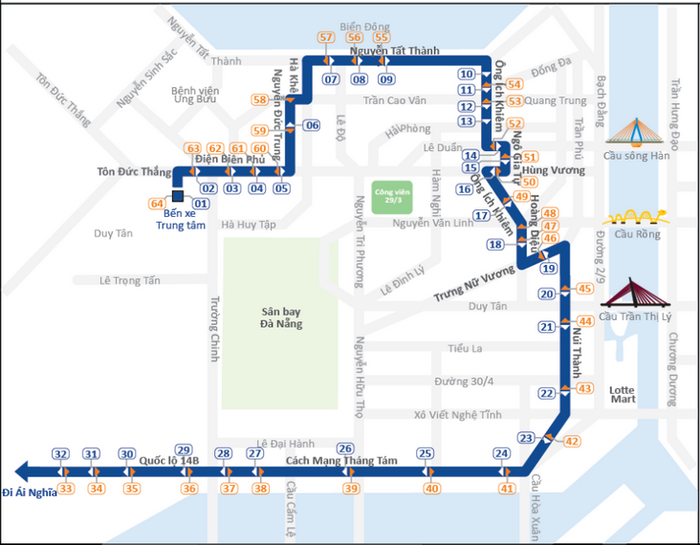 Thông tin chi tiết từ A-Z các tuyến xe bus đi sân bay Đà Nẵng