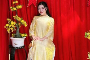 Lê Xuân Nghi thăng hạng nhan sắc với áo dài thanh lịch