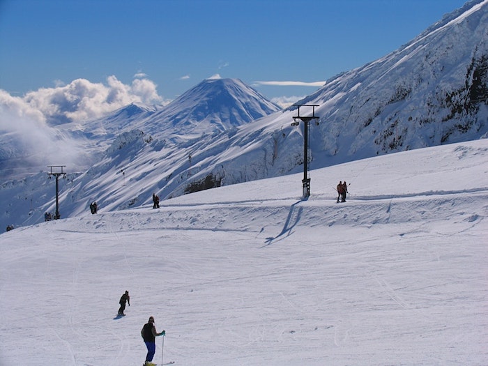  Địa điểm trượt tuyết ở Whakapapa, New Zealand. 