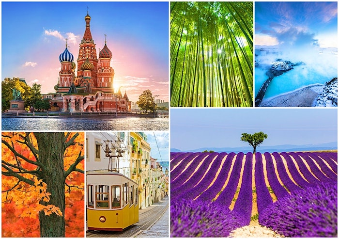 Du lịch theo màu sắc cầu vồng qua những điểm đến đẹp nhất thế giới. 