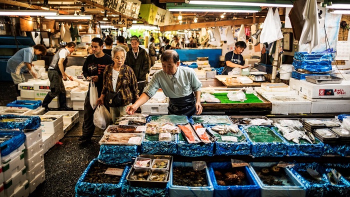 chợ cá Tsukiji Nhật Bản