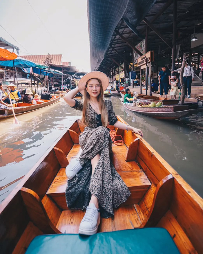 Những trải nghiệm thú vị tại chợ nổi Damnoen Saduak Thái Lan