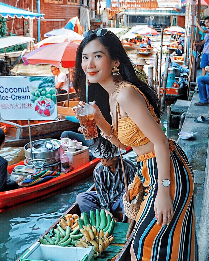 Chiêm ngưỡng cuộc sống sôi động tại chợ nổi Damnoen Saduak Thái Lan