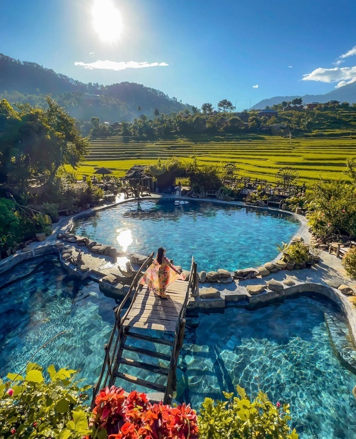 Tựa Bali thu nhỏ tại Khu du lịch suối nước nóng nổi tiếng miền Bắc Trạm Tấu