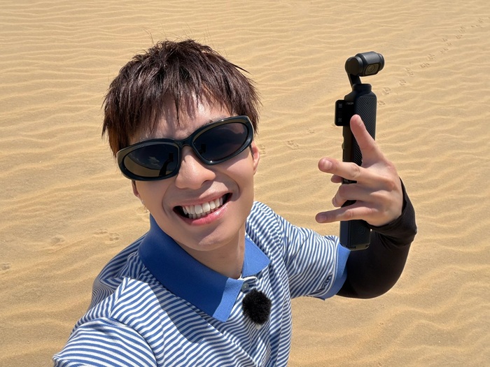 Negav selfie với nụ cười thương hiệu, cho thấy tinh thần hứng thú với các hoạt động trải nghiệm. Ảnh: FBNV