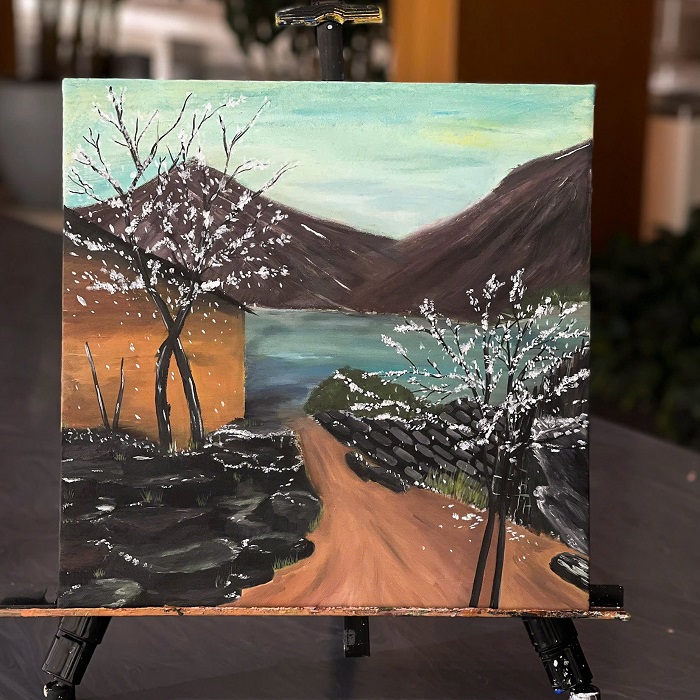 Mỗi bức tranh đều thể hiện cá tính riêng của mỗi người khi tới địa điểm workshop vẽ tranh ở Hà Nội 