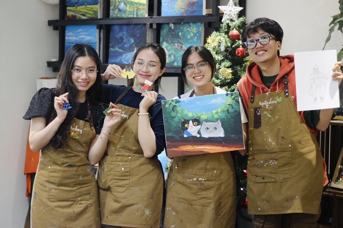 Thả hồn tại địa điểm workshop vẽ tranh ở TPHCM