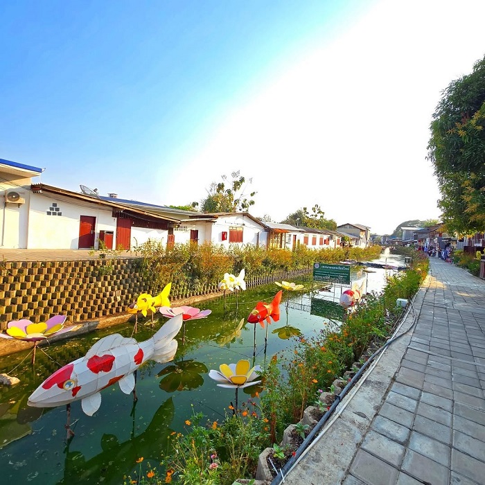 Làng cổ Khlong Mae Kha Thái Lan góc nào cũng đẹp