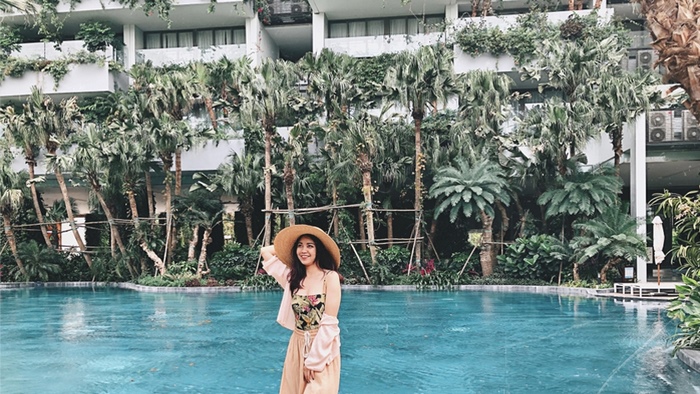 Bể bơi Ốc đảo Bốn mùa là một trong những điểm nổi bật của Flamingo Đại Lải.