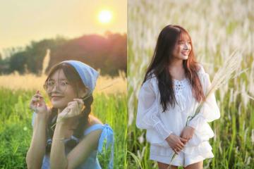 ‘Lên đồ’ hóa thân thành nàng thơ giữa cánh đồng cỏ lau TP Thủ Đức mộng mơ