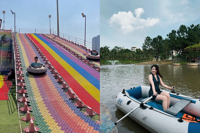 Tha hồ vui chơi tại Thung lũng hoa Hồ Tây Khu vui chơi ở Hà Nội cho người lớn 