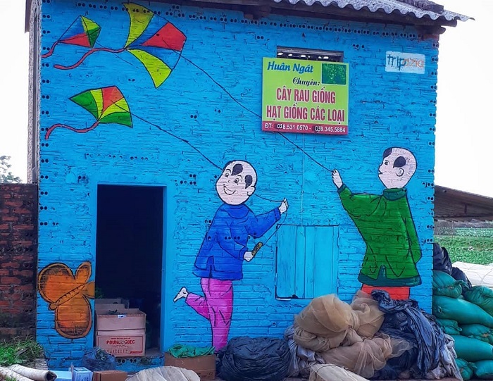 Làng bích họa Chử Xá Hà Nội tác phẩm nào cũng đẹp