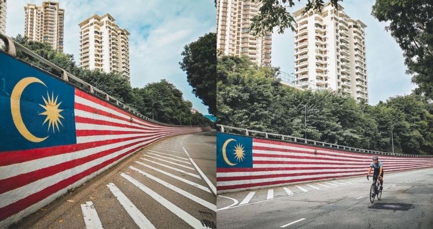 Bức tranh tường cờ Malaysia - cẩm nang du lịch Tanjung Bungah Malaysia