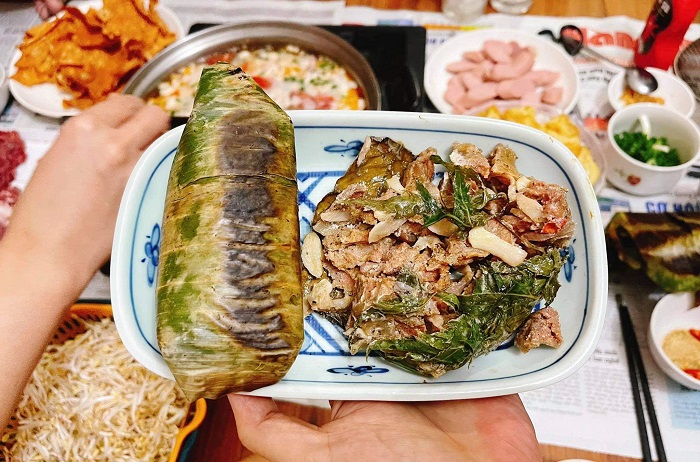 Đặc sản Thanh Hóa còn có món nem nướng vùi tro