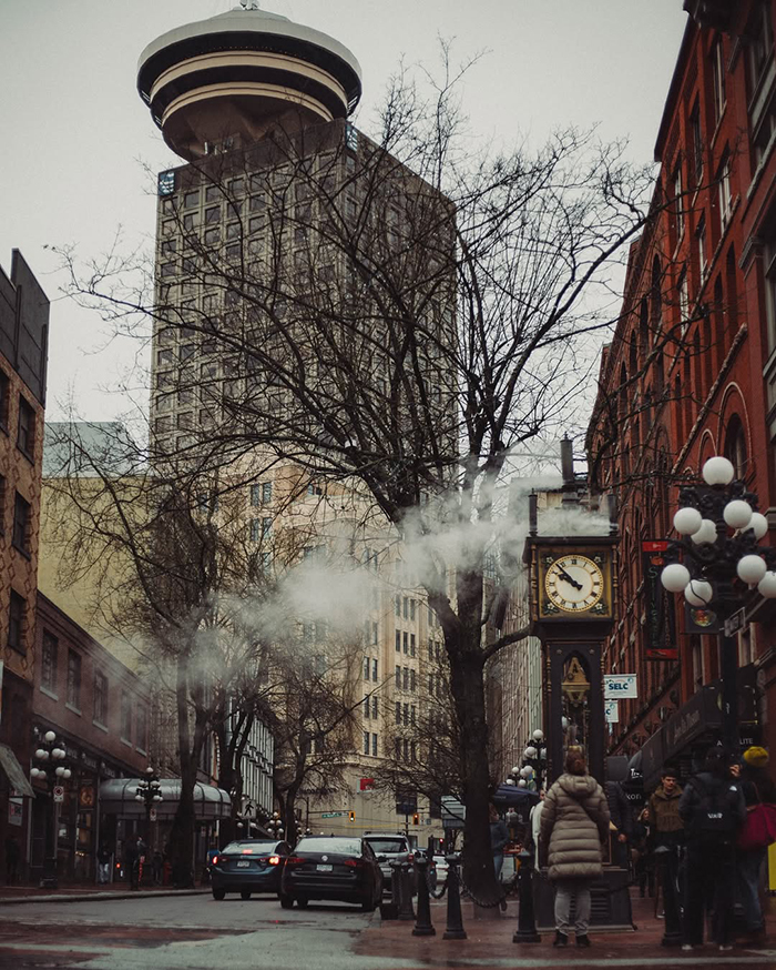 Đồng hồ hơi nước Gastown tại thành phố cổ Historic Gastown Canada