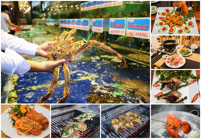 Nguyên liệu hải sản tươi ngon tại nhà hàng Trường Thúy Thiên Cầm