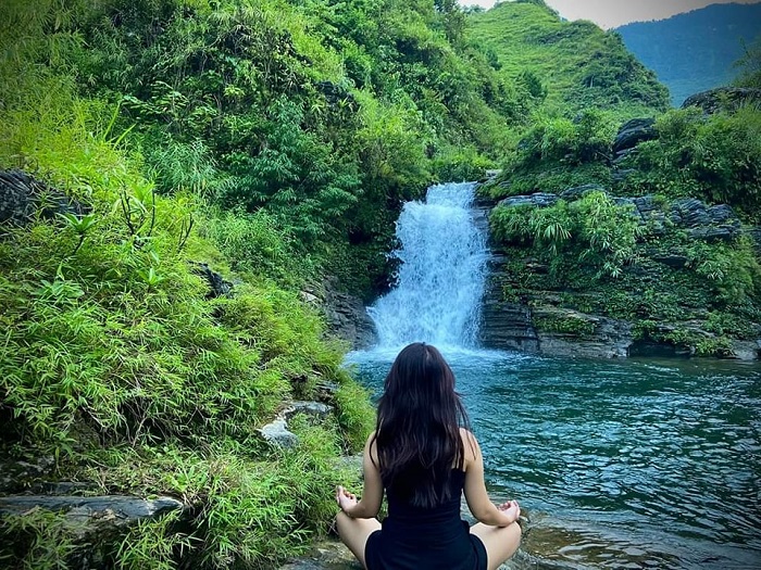Thác Du Già Hà Giang với khung cảnh thật chữa lành