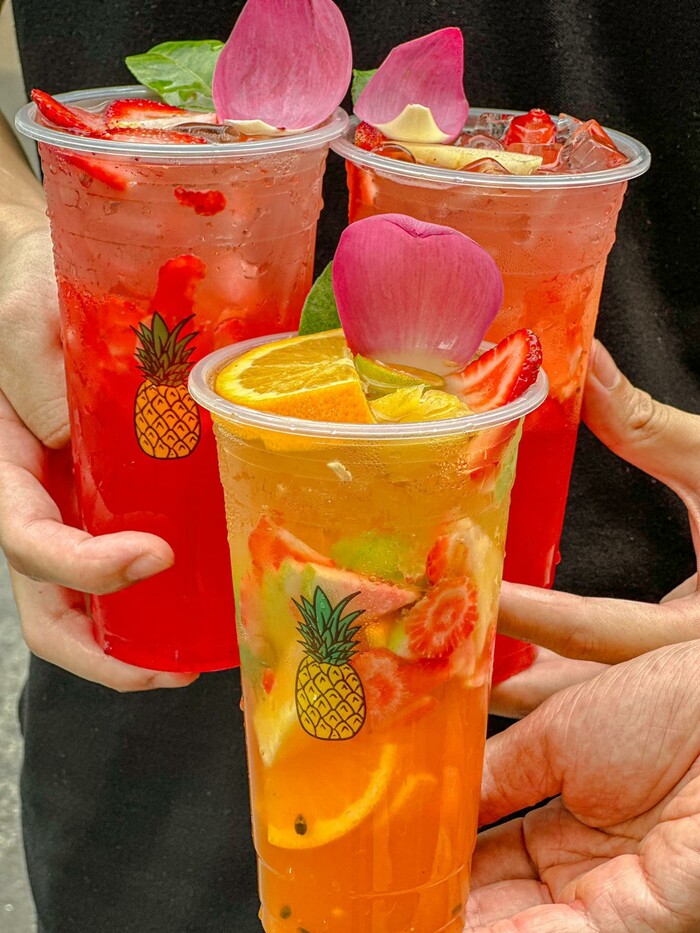trà trái cây là thức uống giải nhiệt mùa hè ở TP HCM được các bạn trẻ ưa chuộng