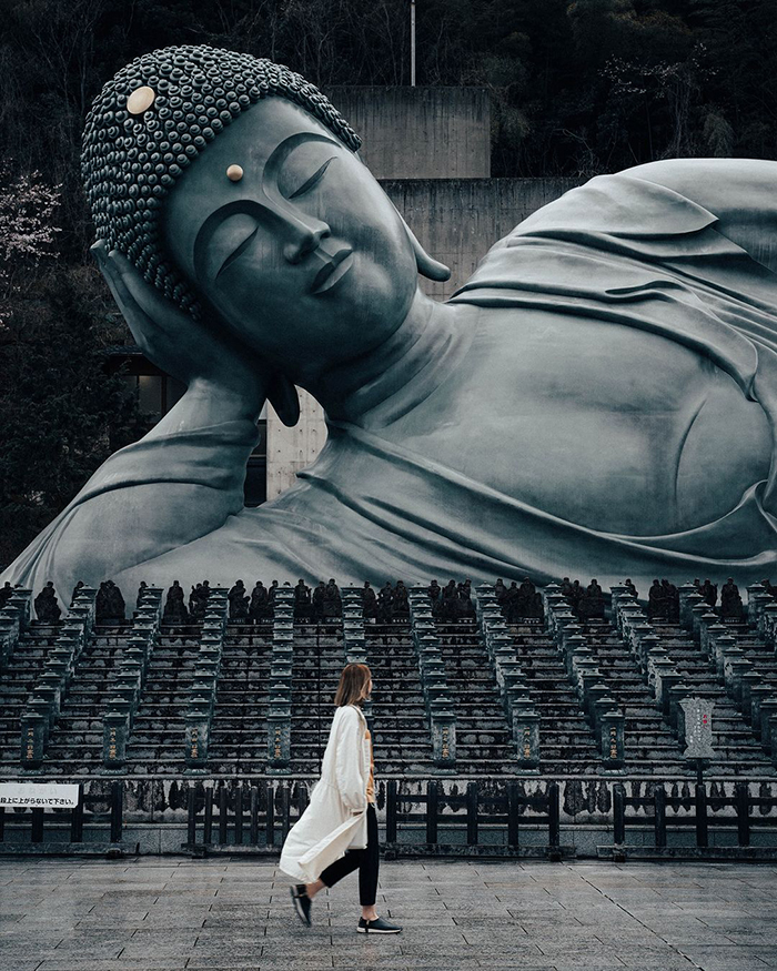 Tượng Phật nằm lớn nhất Nhật Bản tại chùa Nanzoin