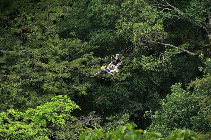 đu dây zipline qua rừng hoạt động giải trí ở Phuket