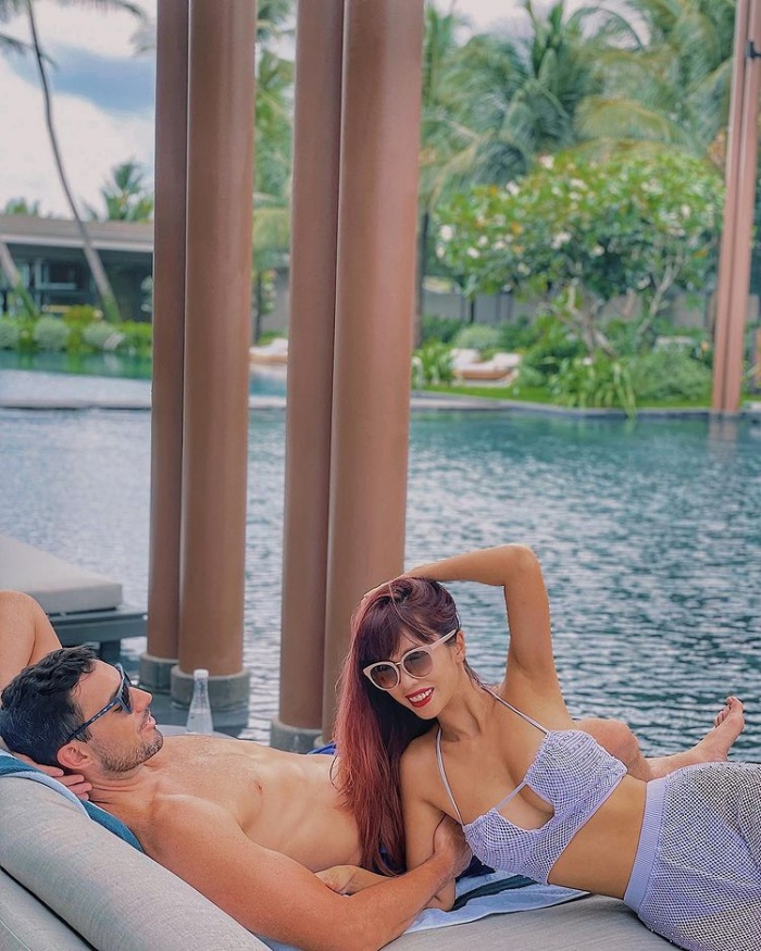 Hà Anh nghỉ dưỡng hè