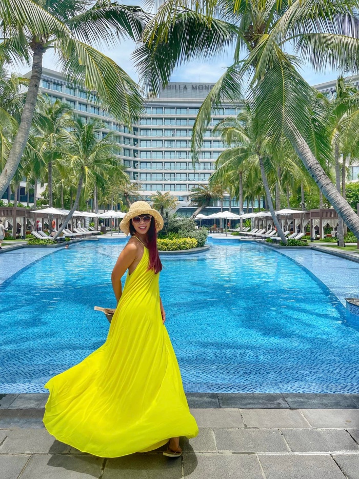 Hà Anh nghỉ dưỡng hè