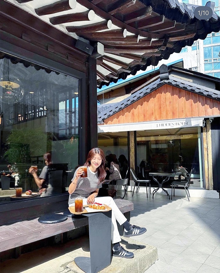 quán cà phê hanok ở Seoul