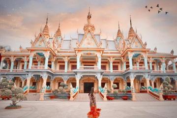 Tham quan chùa Som Rong - Công trình Phật giáo vạn người mê tại vùng đất Sóc Trăng