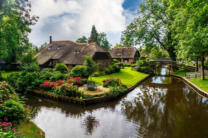 làng cổ Giethroon Hà Lan 