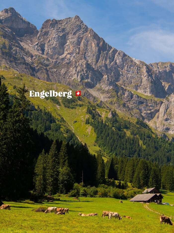 Làng thiên thần Engelberg Thụy Sĩ được bao quanh bởi những dãy núi kì vĩ