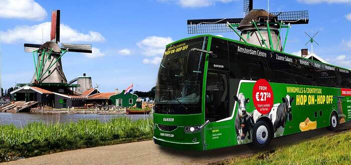 Phương tiện di chuyển đến làng Zaanse Schans Hà Lan là xe bus