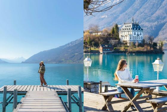 Hạ cánh nơi làng Iseltwald Thụy Sĩ bên hồ Brienz thơ mộng