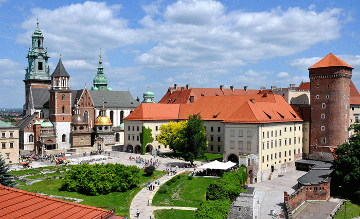 Lâu đài Wawel đã được xây dựng làm nơi ở của Hoàng Gia Ba Lan