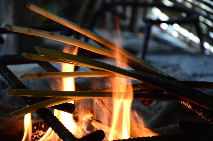 Grilled rattan buds are fragrant. Photo: danviet