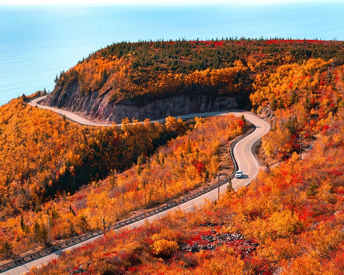 mùa thu ở Canada trên đảo Cape Breton