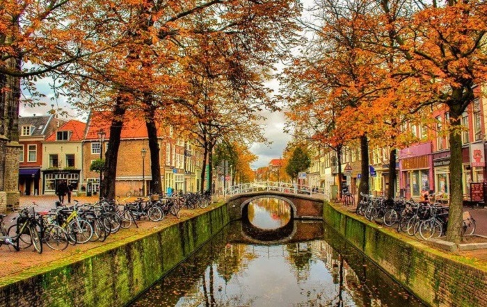 Amsterdam - địa điểm ngắm lá mùa thu đẹp nhất Hà Lan