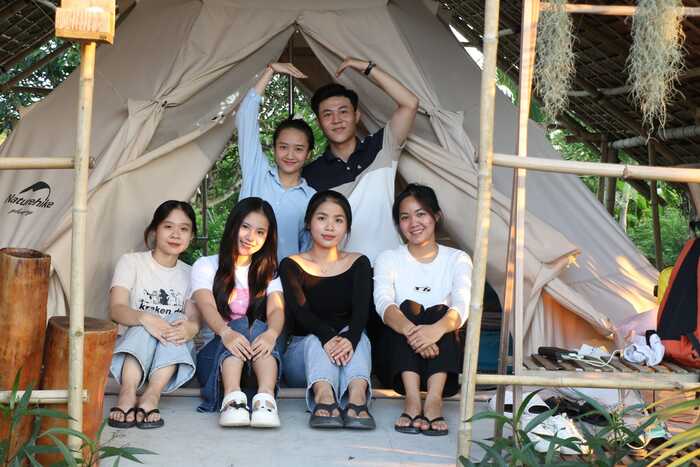 khu lều trại tiện nghi tại khu glamping ở Cần Thơ 