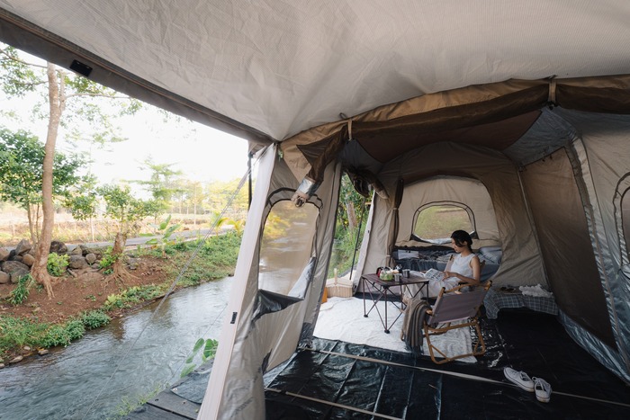 khu glamping ở Vũng Tàu bên suối