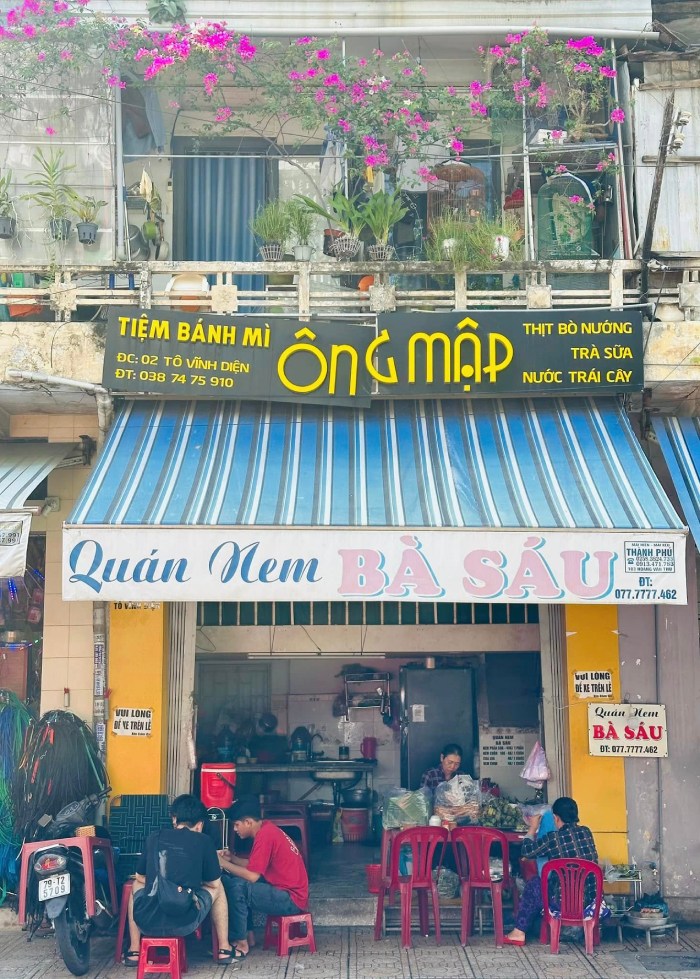 nem nướng bà Sáu - quán nem ngon ở Nha Trang