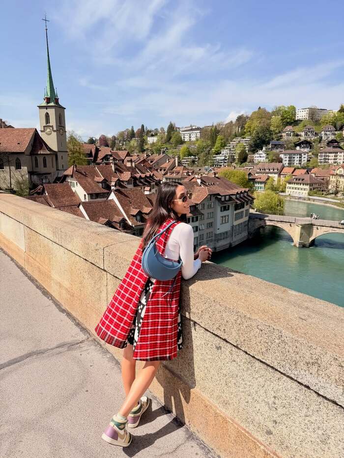 ngắm sông Aare từ cầu Untertor Brucke Thụy Sĩ 