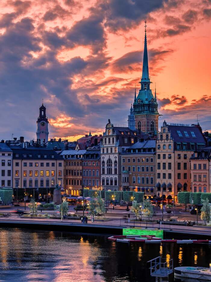 Ngắm khu phố cổ Gamla Stan Thụy Điển về đêm