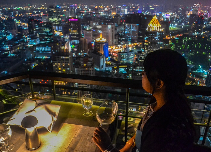bữa tối trên cao tại Bangkok