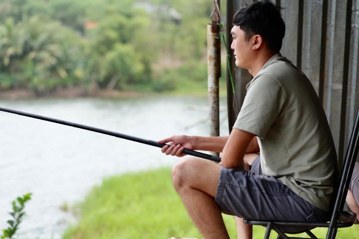 câu cá tại hồ Suối Giai Bình Phước